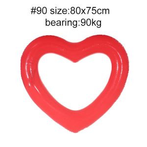 BOUÉE - BRASSARD 90 rouge - Anneau de natation gonflable en forme de cœur pour enfants et adultes, anneau en caoutchouc circul