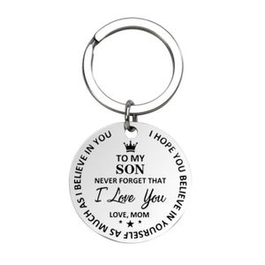 Porte-cl/és pour Fils No/ël Anniversaire Cadeau de Maman to My Son Never Forget That I Love You