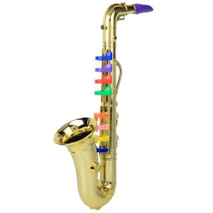 SAXOPHONE Saxophone Saxophone Jouet Mini en plastique Enfants Instrument de musique Jouet Cadeau (Or)-TIP