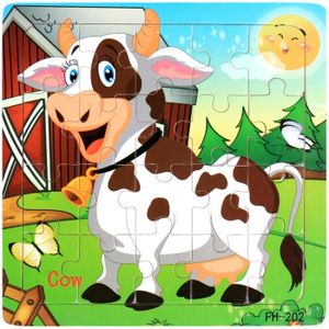 PUZZLE Vache - Puzzle 3d En Bois Pour Bébé, 20 Pièces, An