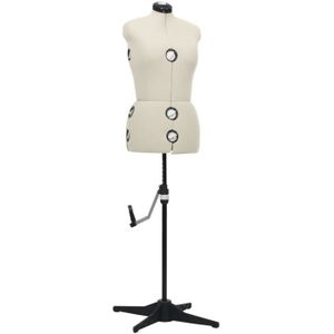 Buste Couture Taille 36 - Mannequin Vitrine Adjustable Avec Trépied Bois - The Shopfitting Shop