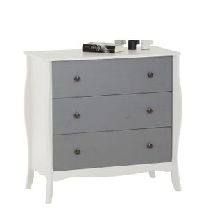 DEVAISE Commode chiffonnier Meuble de Rangement avec 7 tiroirs en Blanche