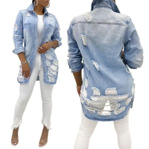 Veste longue jean femme Cdiscount