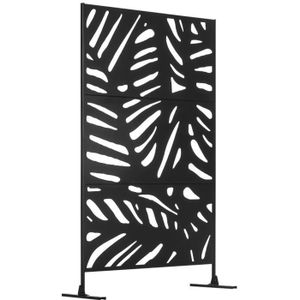 CLÔTURE - GRILLAGE Panneau décoratif extérieur m 122x45x198cm Noir