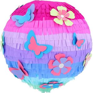 Piñata MAPIN Grande piñata d'anniire pour enfants, garçons et filles – Prairie – Avec bâton – 100 % faite à la main en pâte à papier – 58