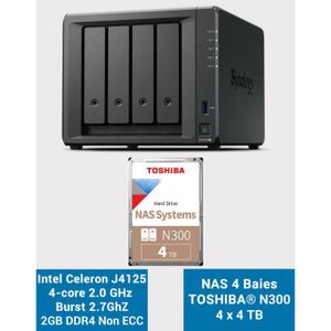 SERVEUR STOCKAGE - NAS  Synology DS423+ 2Go Serveur NAS Toshiba N300 16To 