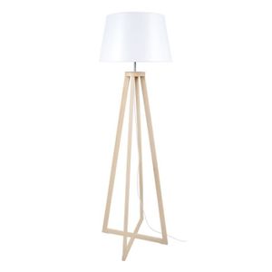 LAMPADAIRE TOSEL Lampadaire 1 lumière - luminaire intérieur - tissu  blanc - Style inspiration nordique - H162cm L45cm P45cm
