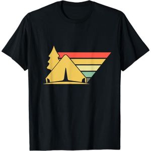 TENTE DE CAMPING Retro Tente - Vintage Outdoor T-Shirt[W5142]