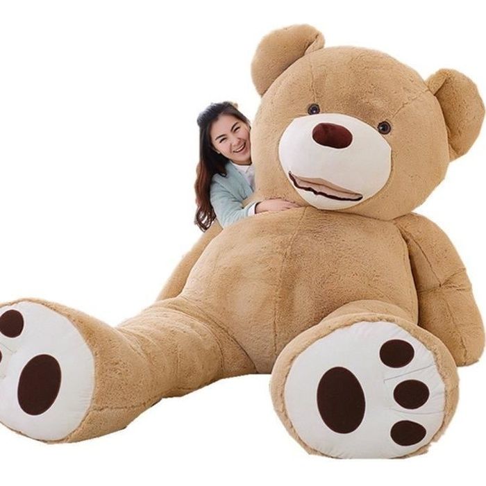 Ours en peluche geant 200cm Cdiscount