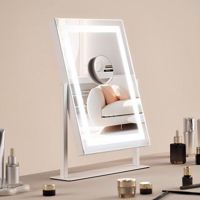 VEVOR Miroir de Maquillage Hollywood Lumineux, 3 Modes Eclairage de Couleur, Miroir Cosmetique Studio avec Lumiere LED, Miroir Grossissant 5X, Controle Tactile Intelligent, Rotation 360°, 406x296 mm VEVOR Miroir de Maquillage Hollywood Lumineux, 3 Modes Eclairage de Couleur, Miroir Cosmetique Studio avec Lumiere LED, Miroir Grossissant 5X, Controle Tactile Intelligent, Rotation 360°, 406x296 mm