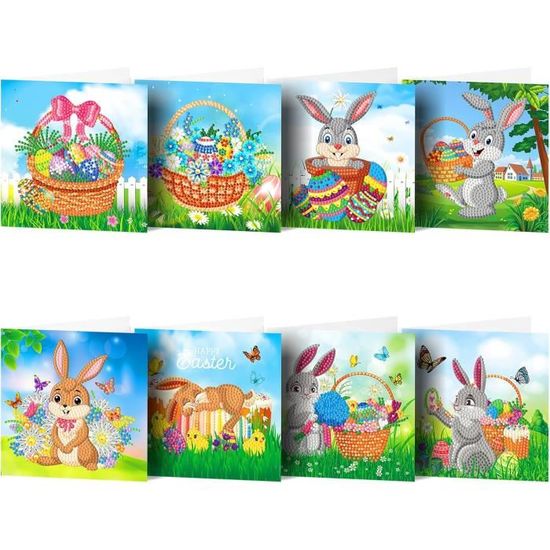 Acheter Ensemble De Cartes De Vœux Avec Peinture Diamant, écriture Lisse Et Durable, Carte De Noël à Faire Soi-même, 1 Ensemble