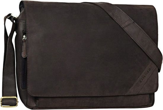 STILORD 'Nico' Sac Bandoulière Vintage En Cuir Véritable – Grand Sacoche Ordinateur 15,6'' Avec Multiples Compartiments, Style Rétro Élégant Homme & Femme