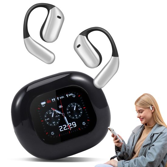 Casque de Traduction en Temps RéEl,Casque Bluetooth 144 Langues avec Chargeur Ultra-Longue DuréE,Convient Aux Voyages d'affaires,Aux Voyages et Aux éTudes(Noir