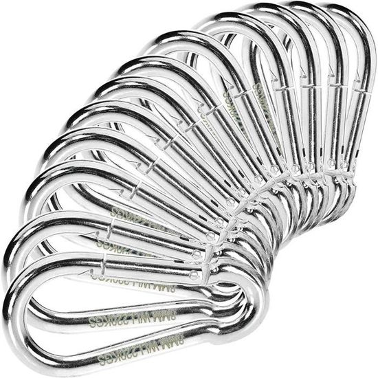 Lot De 3 Mousquetons Autobloquants 12 KN - Aluminium 7075, 7.6 Cm, Pour Hamac, Balançoire