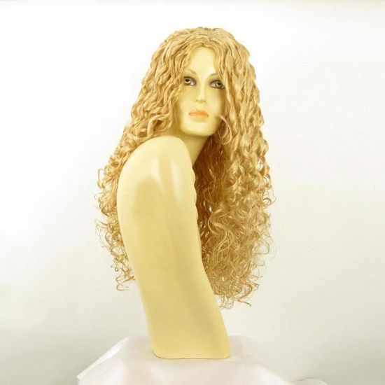 Perruque Longue Blonde Dorée MEREDITH LG26 - Synthétique Bouclée, Raie Libre, Taille Moyenne - Parfaite Pour Un Changement De Look !