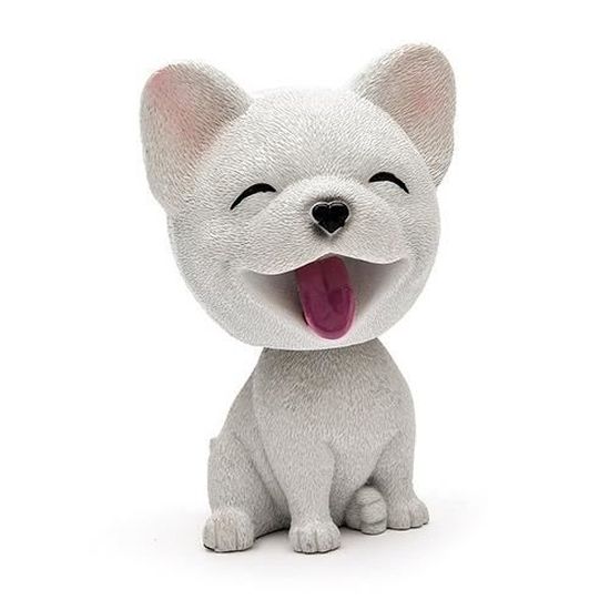 Fontee® Auto Aimable Chien Figurine Bouge la Tête Wobble Head Hocher Tête Jouet Tableau de Bord