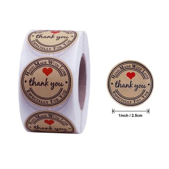 Étiquettes Prix Autocollantes Kraft - 500 Pièces 6x1.2cm - Pour Bijoux, Colliers, Bagues - Papier Rétro