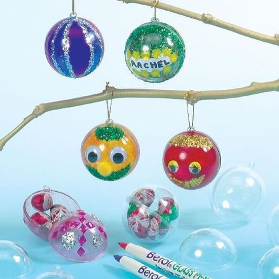 Scrapbooking Boule De Noel Boules De Noel Tranparentes Pour Enfants A Decorer Et Personnaliser Lot De 12 Cdiscount Beaux Arts Et Loisirs Creatifs