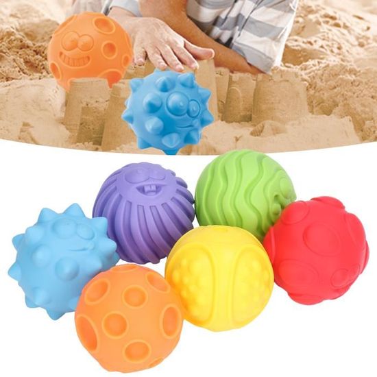Jouet sensoriel pour bébé, Sensoriel pour nourrisson - Squeeze Ball Texture  Multi Massage Soft Balls Set, 6pcs
