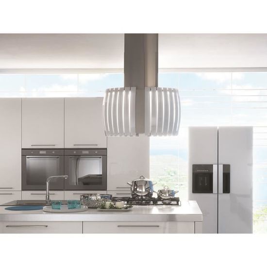 Falmec Hotte Ilot Prestige Blanc Achat Vente Hotte Cdiscount