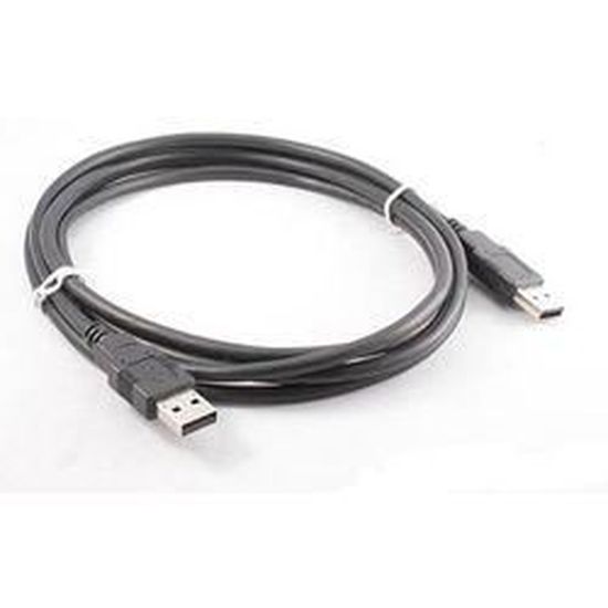 MCL Cordon USB 3.0 type A Mâle / Mâle - 2 m - Noir