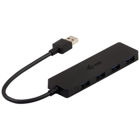 Concentrateur USB - I-TEC - Alimenté par USB 3.0 - 4x SuperSpeed USB 3.0 - Protection de surintensité (U3HUB404)