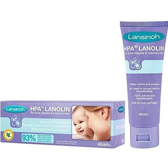Lansinoh Crème Lanoline HPA Soin des Mamelons 40 ml - Cdiscount  Prêt-à-Porter