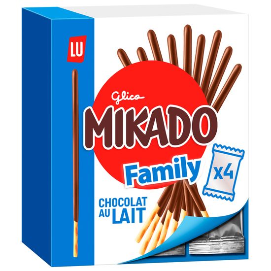 Mikado 4 Sachets De Biscuit Mikado Chocolat Au Lait Format Familial 