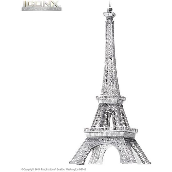 Maquette métal IconX - Tour Eiffel - Métal Earth - Gris - Mixte - 14 ans