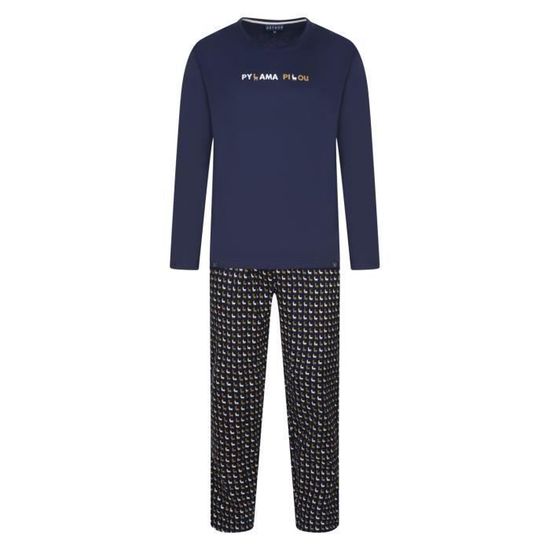 Pyjama Hiver Garçon 16 Ans ARTHUR - 100% Coton Bleu Neuf Sans Étiquettes