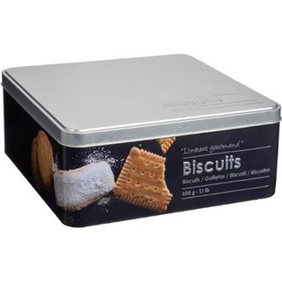 Boîte à Biscuits "Relief II" 20cm Noir