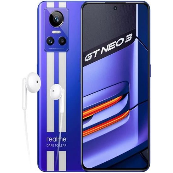 Realme GT NEO 3 8Go 256Go 80W Bleu Spatial Smartphone 5G Version Globale