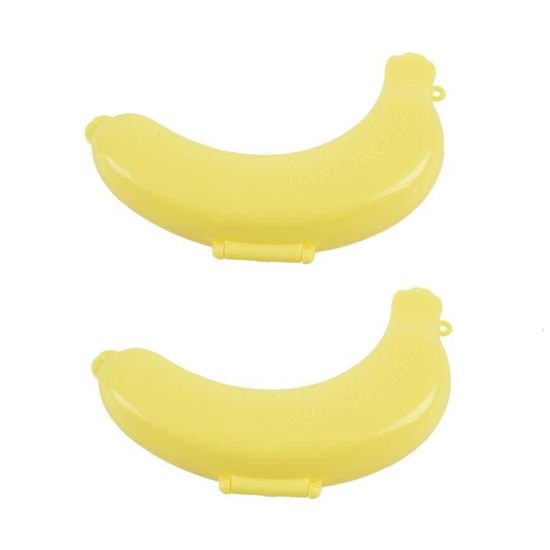 Lot De 3 Boîtes De Rangement En Plastique En Forme De Banane - 19,5 X 13 X 4,3 Cm, Jaune, Vert, Rose