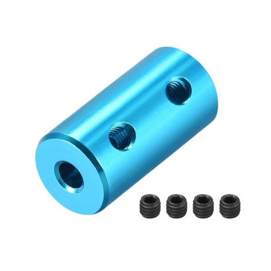Coupleur Arbre Moteur Rigide 7mm à 8mm Sourcing Map - Lot De 2pcs Aluminium Alliage Bleu L25XD14