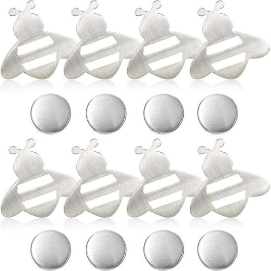 8 Poids De Nappe Magnétiques En Acier - Motif Fleur - 45g - Pour Terrasse Jardin