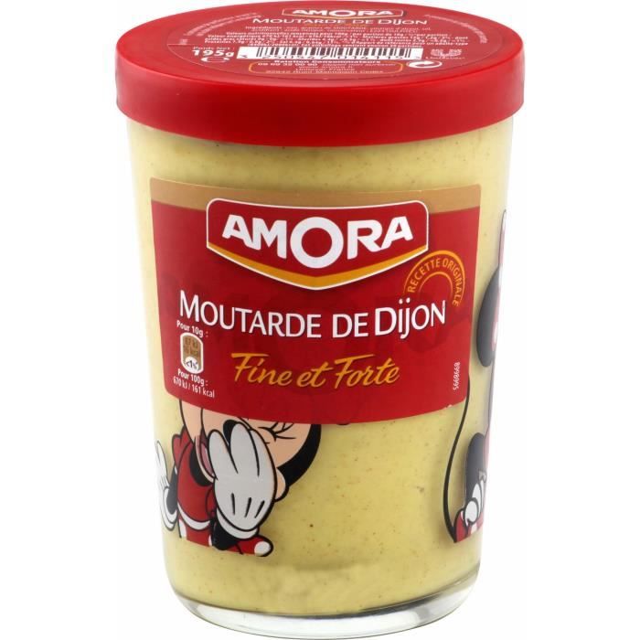 Amora Moutarde Forte Verre Tv 195g 195 GR Amora