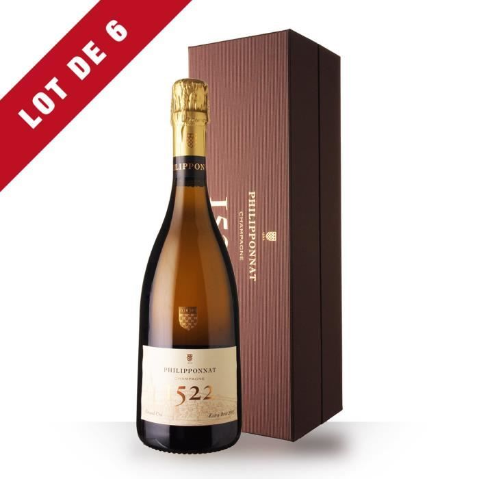 Lot de 6 - Philipponnat Cuvée 1522 1er Cru Millésimé 2009 Extra-Brut - Coffret - 6x75cl - Champagne