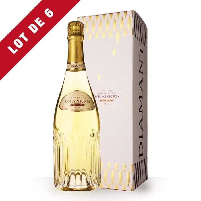 6X Vranken Diamant Brut 75cl - Etui - Champagne