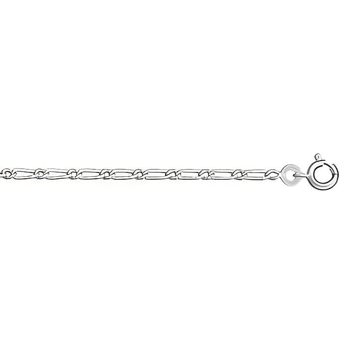 CHAINE HOMME ARGENT 925 50cm / 2mm - MAILLE FIGARO 1 + 1 -