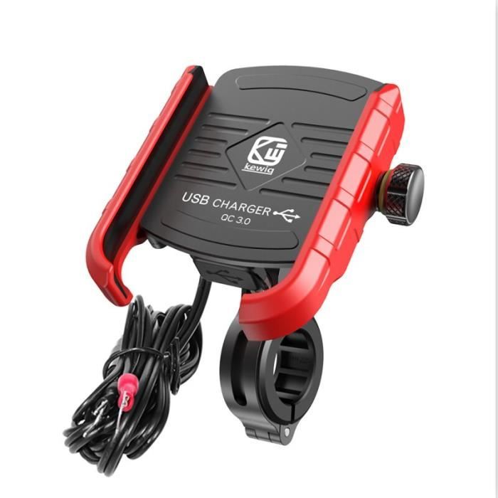 Support de téléphone de chargeur sans fil de moto support de téléphone portable de Charge rapide pour Samsung iphone - Red - WL3125