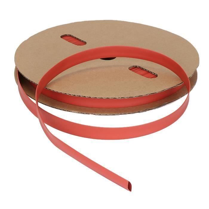 50M Gaine Thermorétractable RSFR H 2: 1 Polyoléfine Rouleau Diametre 13mm rouge Me42313