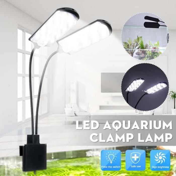Eclairage,Lampe à clipser 15W 220V Lampe Slim, étanche, plantes aquatiques, éclairage des plantes aquatiques, léger, pour réservoir