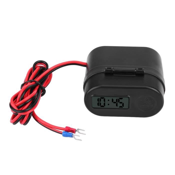 Qiilu Chargeur de moto Adaptateur de chargeur GPS de téléphone USB double moto étanche avec prise allume-cigare et tension