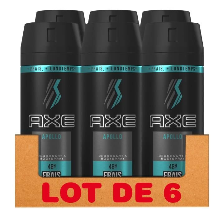 AXE Lot de 6 Déodorants Homme Spray Apollo 48h fresh - 150ml
