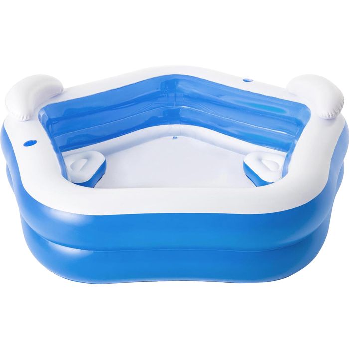 Piscine gonflable octogonale avec sièges et appuie-têtes - BESTWAY - 54153