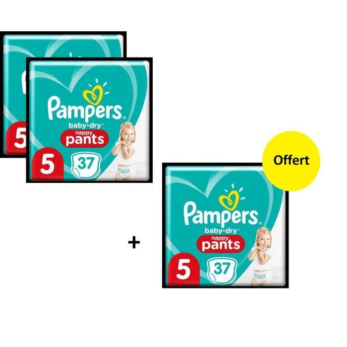 Pampers Baby Dry Pants Geant T5 X111 - Lot de 3