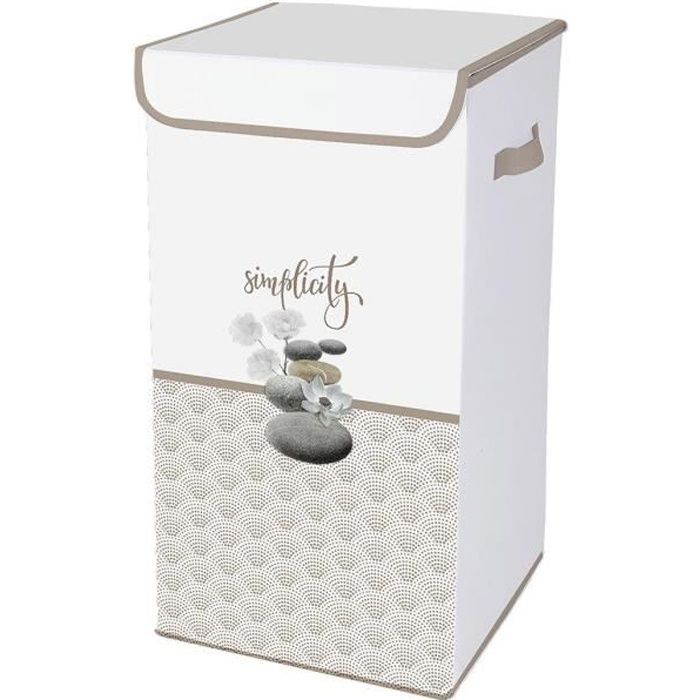 Coffre à linge intissé 54L Minéral Autres Gris