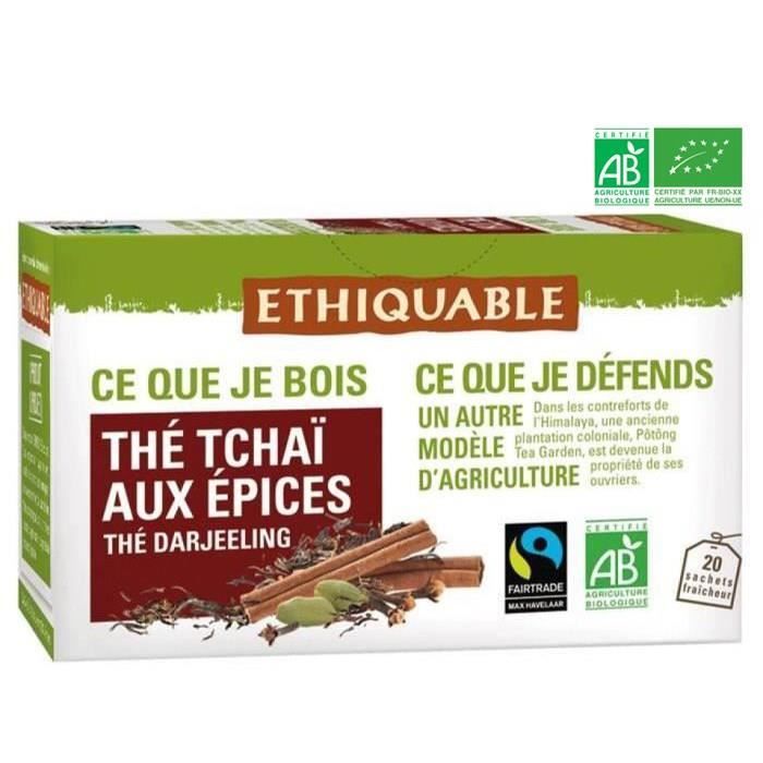 Thé tchai épices equitable bio - 36g
