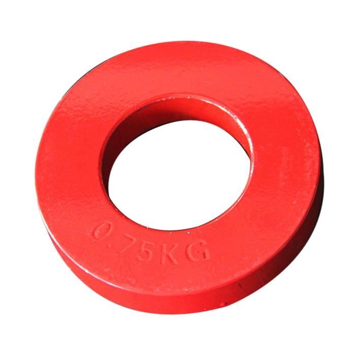 Prime Fractionnaire Poids Plaques En Acier 2 ''Diamètre Micro Poids Plaque pour Olympique Barbell ou Haltère 0,75 kg rouge