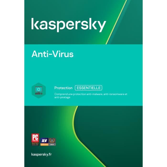 Kaspersky Anti-Virus 2023 - (2 Postes - 1 An) | Version Téléchargement